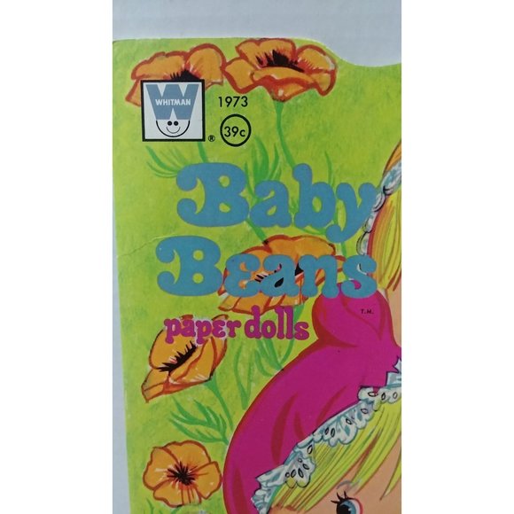 Vintage 1973 Baby Beans Paper Dolls Whitman Book Uncut book - Picture 4 of 10